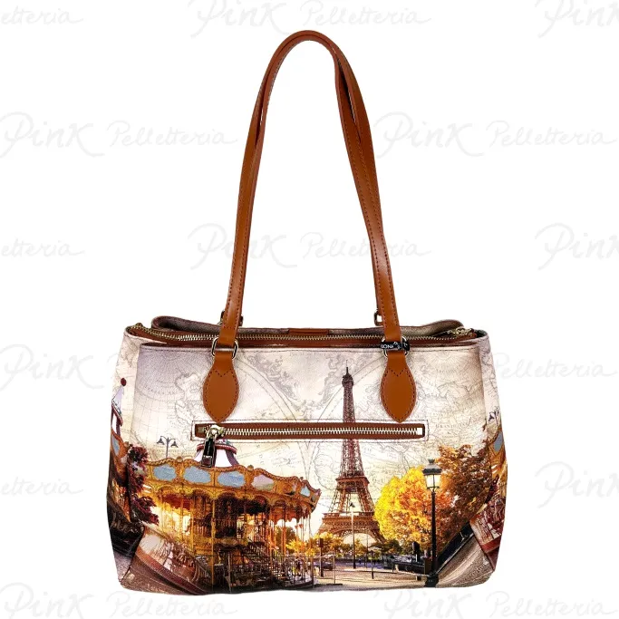 -YNOT Yesbag Tote Bag YES594F5 Funny Paris