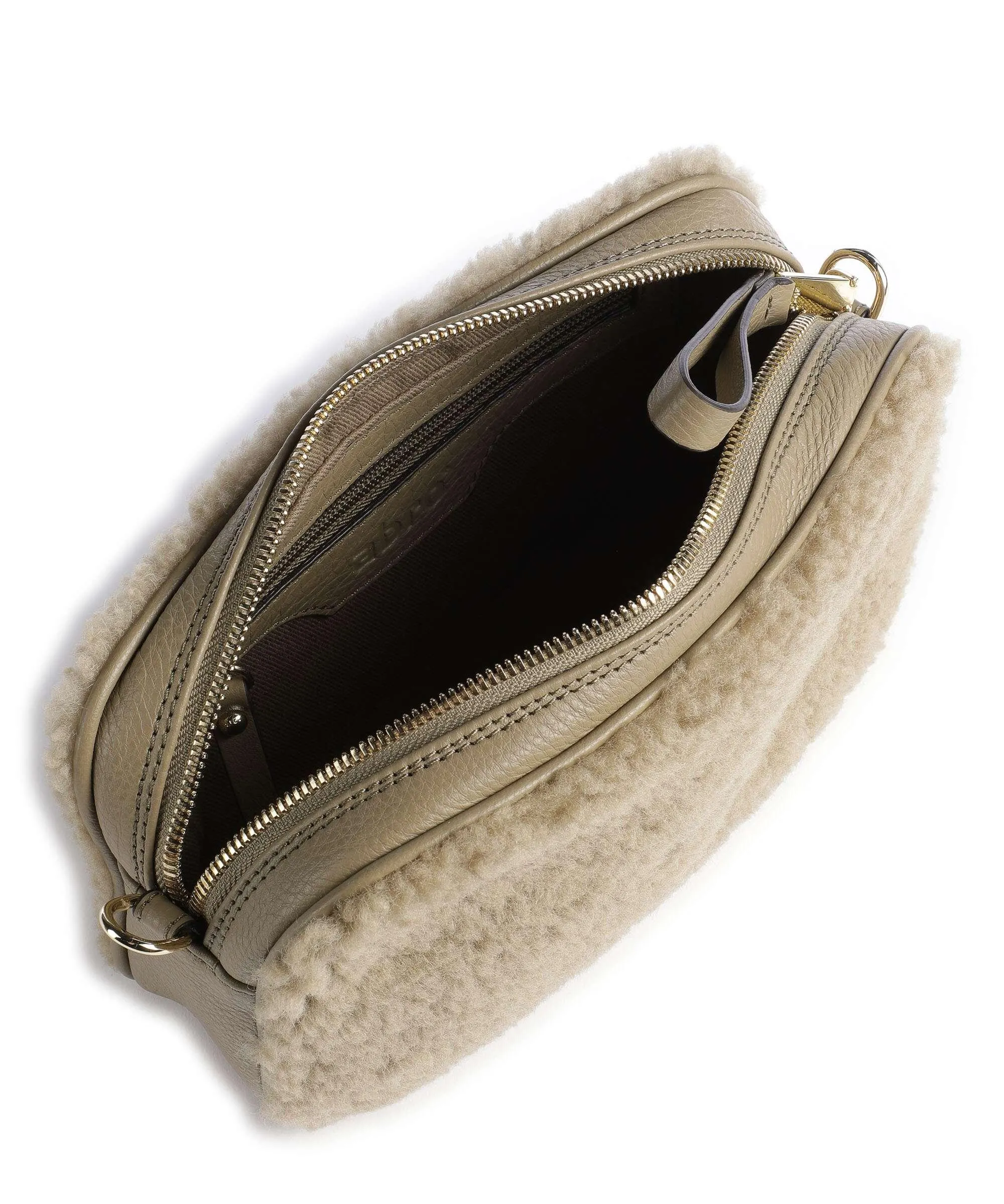  Abro Shearling Tina Borsa a tracolla pelliccia beige  