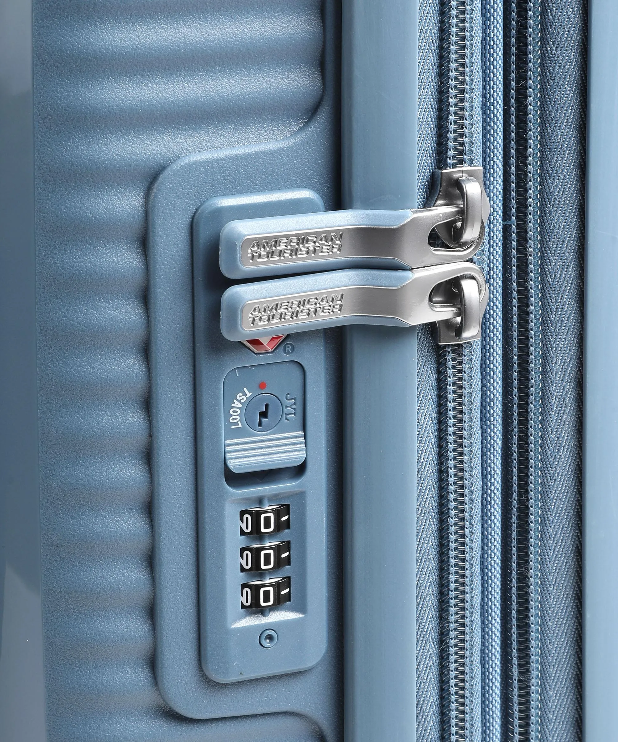  American Tourister Soundbox Valigia trolley (4 ruote) blu-grigio 55 cm  