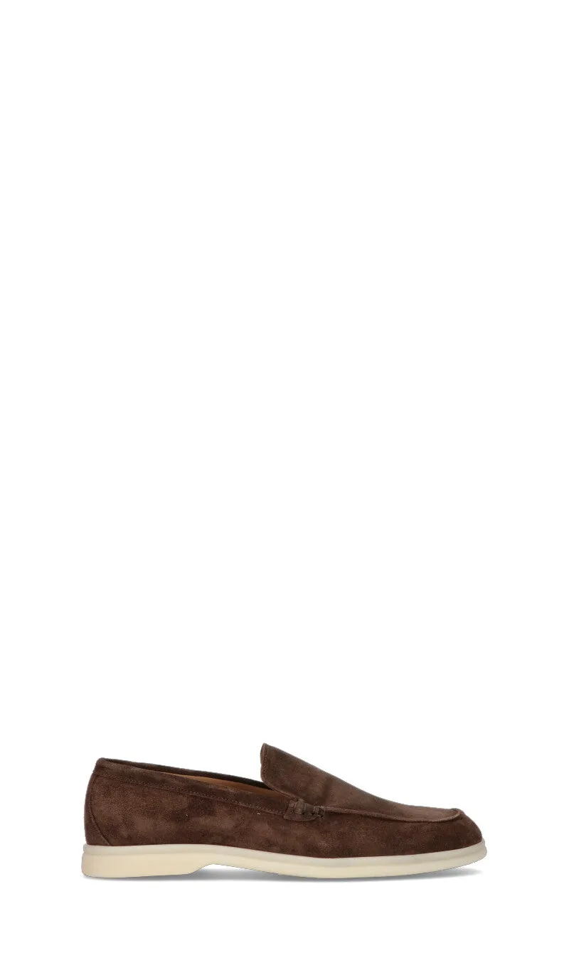 ANTICO MASTRO Mocassino uomo marrone in suede