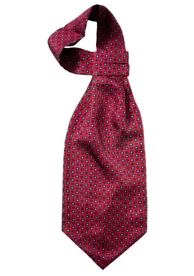 Ascot rosso con motivo floreale
