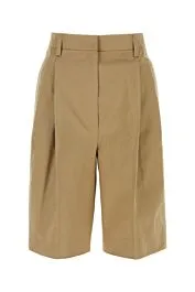 Beige cotton bermuda shorts     