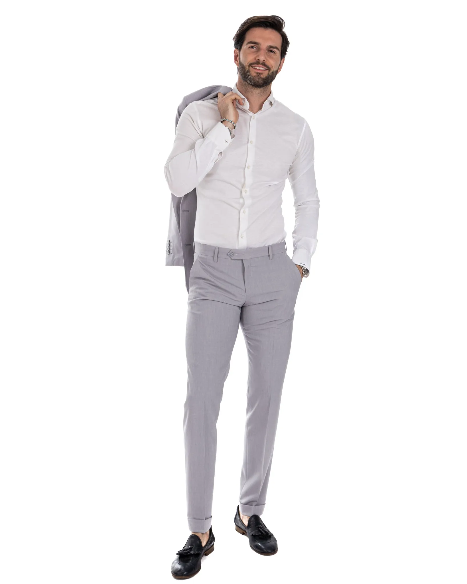 Berlino - abito basic grigio chiaro