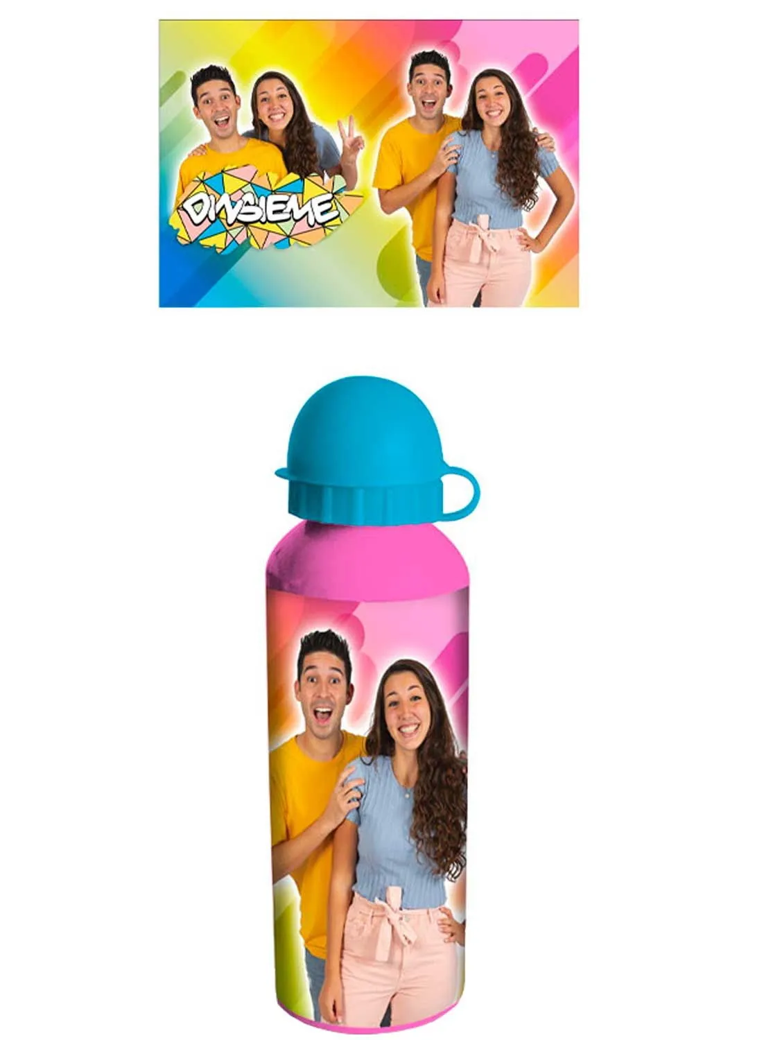 Borraccia Alluminio Dinsieme Rosa 500 ml PS 00561