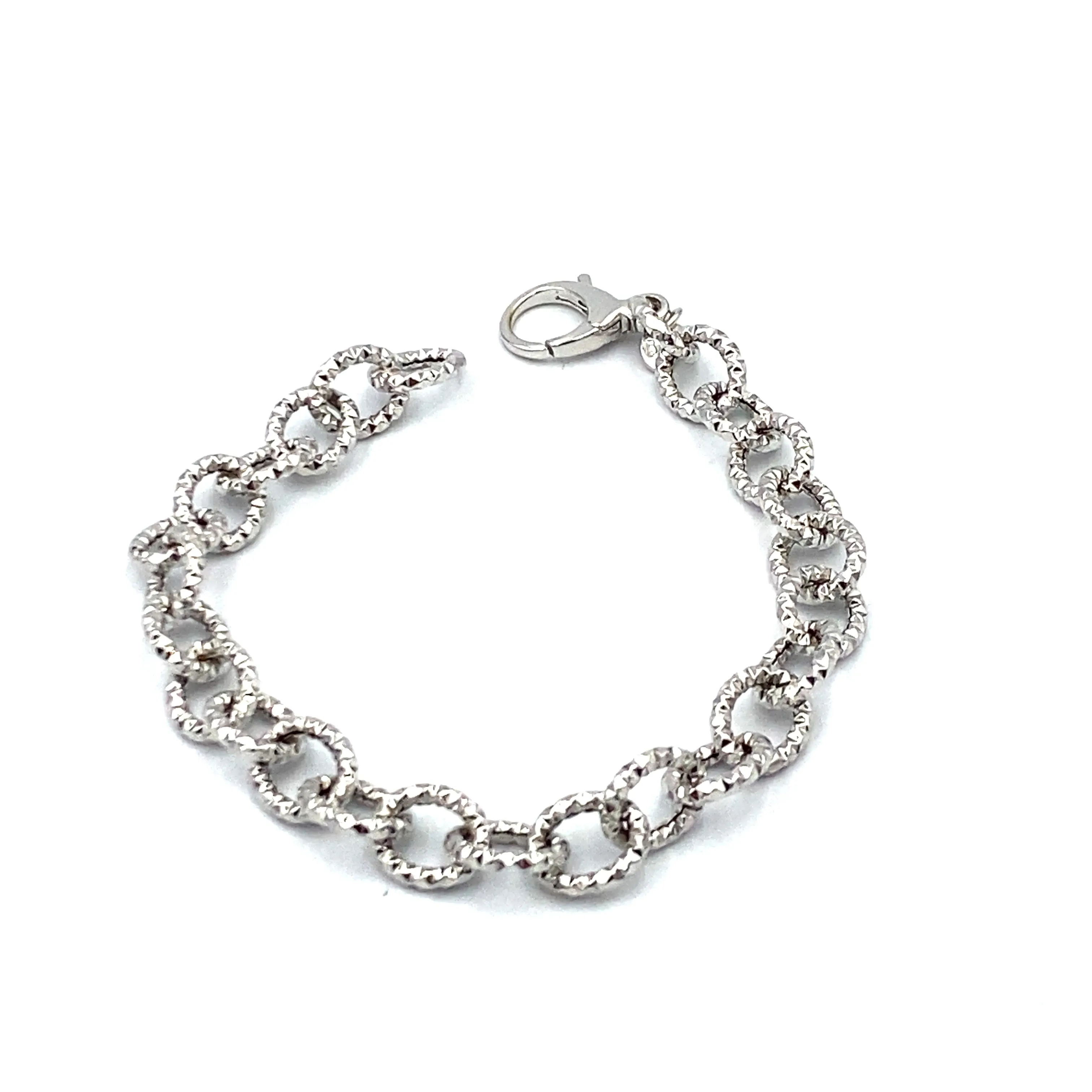Bracciale a Catena Vuota Oro Bianco