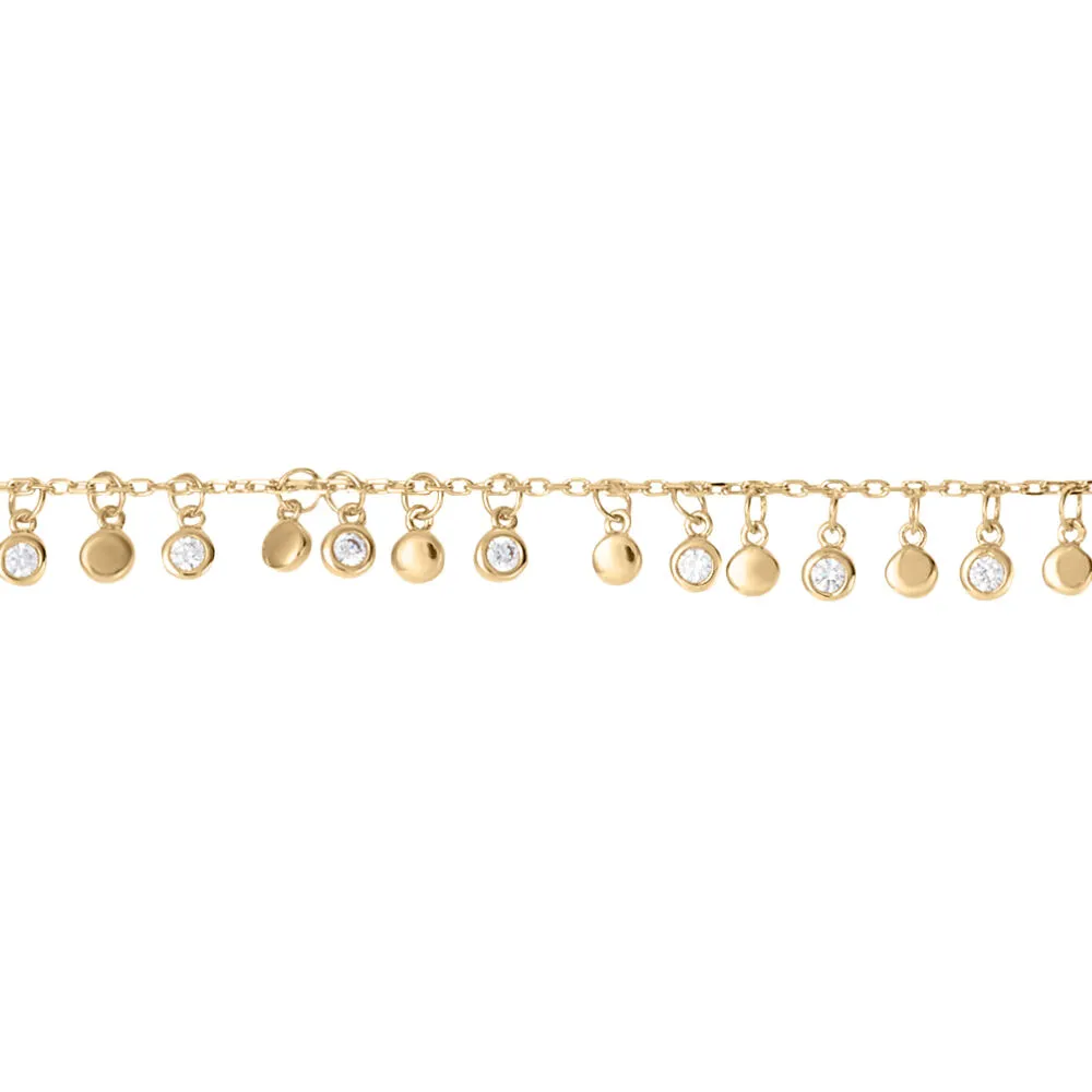 Bracciale Golden Dream Placcato Oro Giallo Cubic Zirconia Bianco 18 cm 1667013