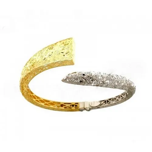 BRACCIALE RIGIDO DA DONNA IN ORO GIALLO 18 KT CHIUSURA A BACIO