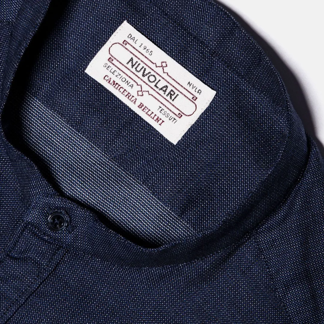 CAMICIA ALLA COREANA EXCLUSIVE X NVLR URANUS BLU