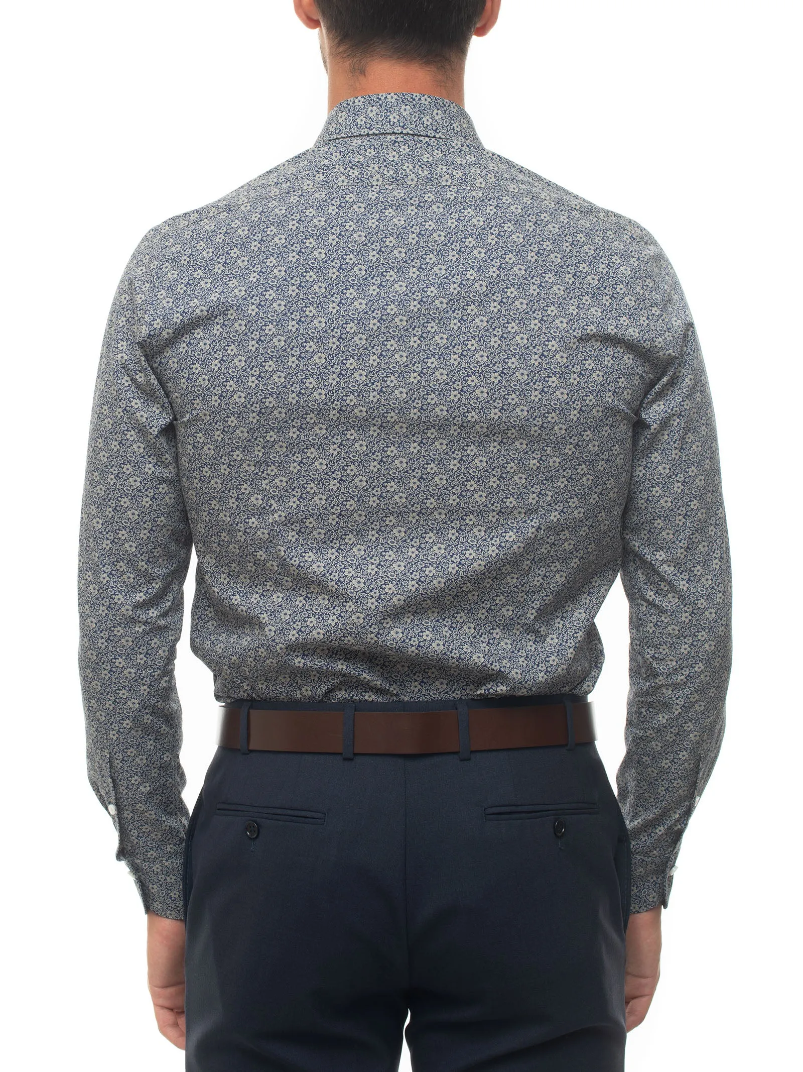 Camicia casual Blu-grigio Carrel Uomo