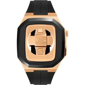 Cassa Acciaio Rose per Smartwatch Cinturino Nero Daniel Wellington