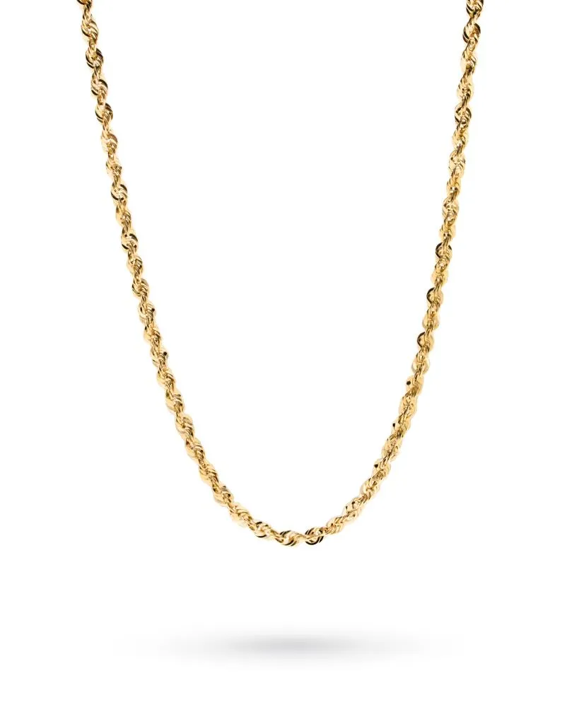 Catena doppia corda in oro giallo 45cm