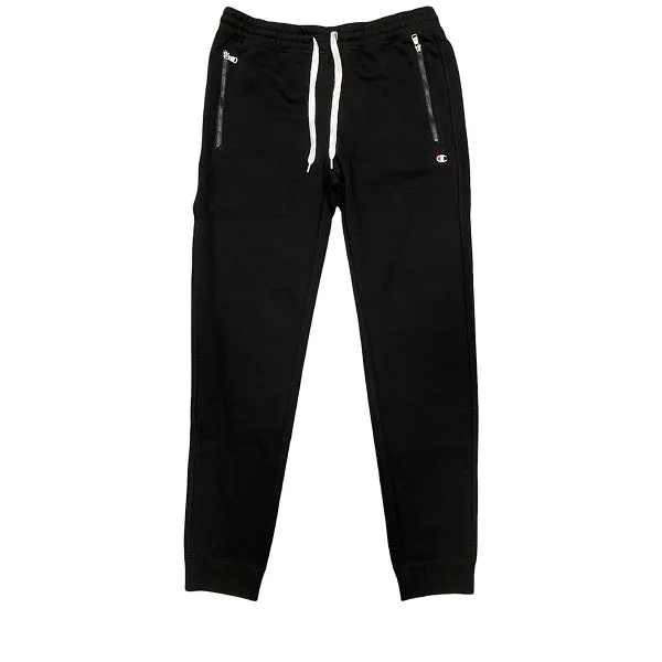 Champion Pantalone garzato con zip alle tasche e polsino al fondo gamba 217425 KK001 NBK black