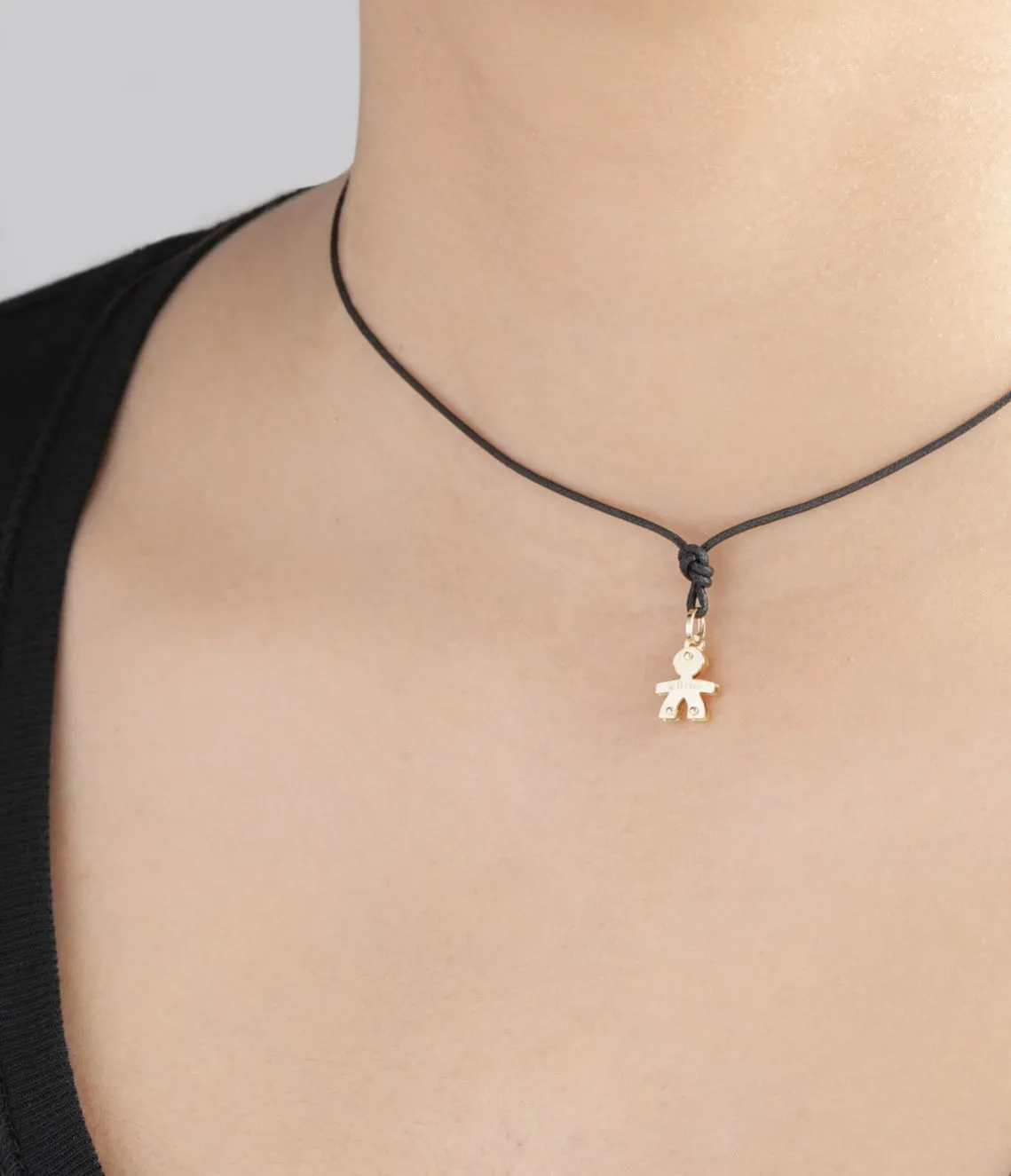Ciondolo le bebè Mini bimbo oro giallo LBB044