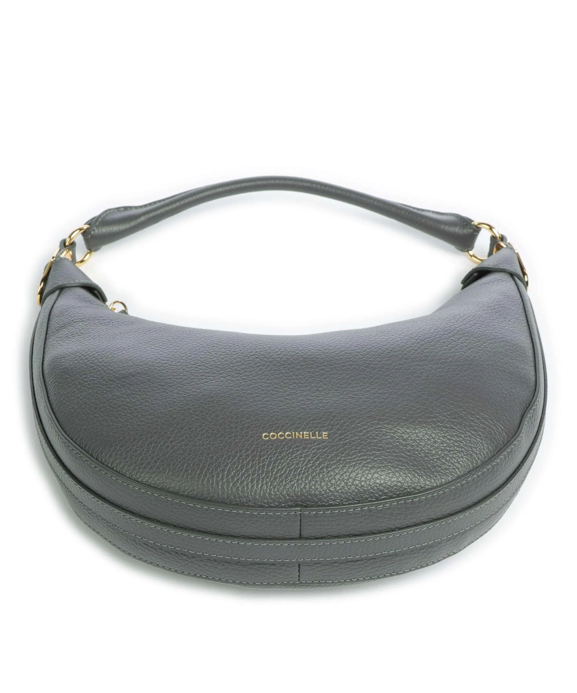  Coccinelle Sunnie Borsa hobo pelle di vacchetta grana grigio scuro  