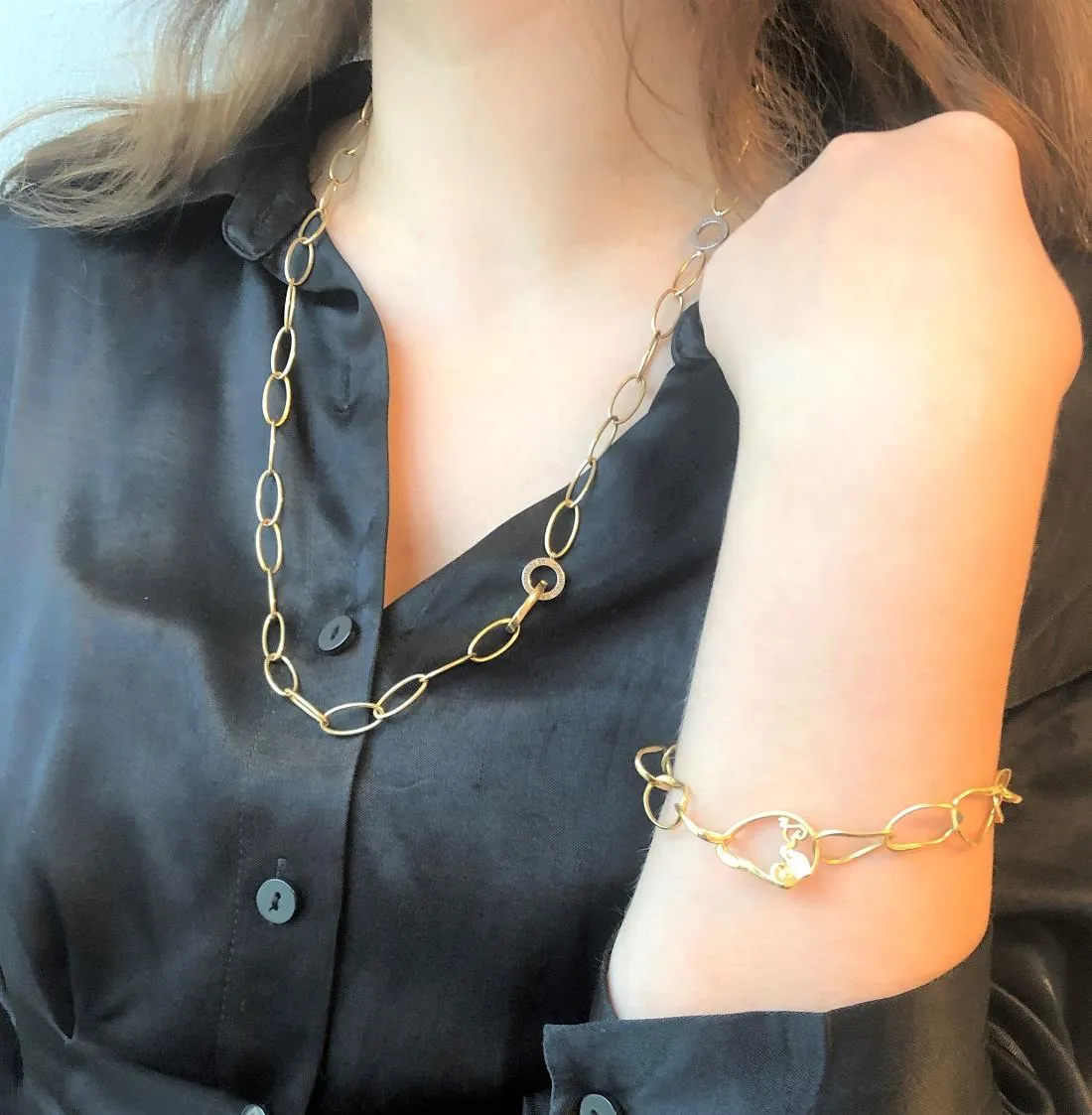 Collana chantecler in oro e diamanti