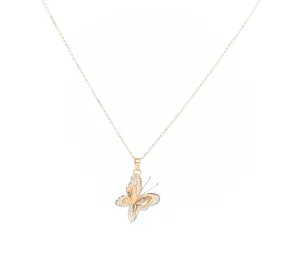 Collana Con Farfalla In Oro Giallo 18 Kt