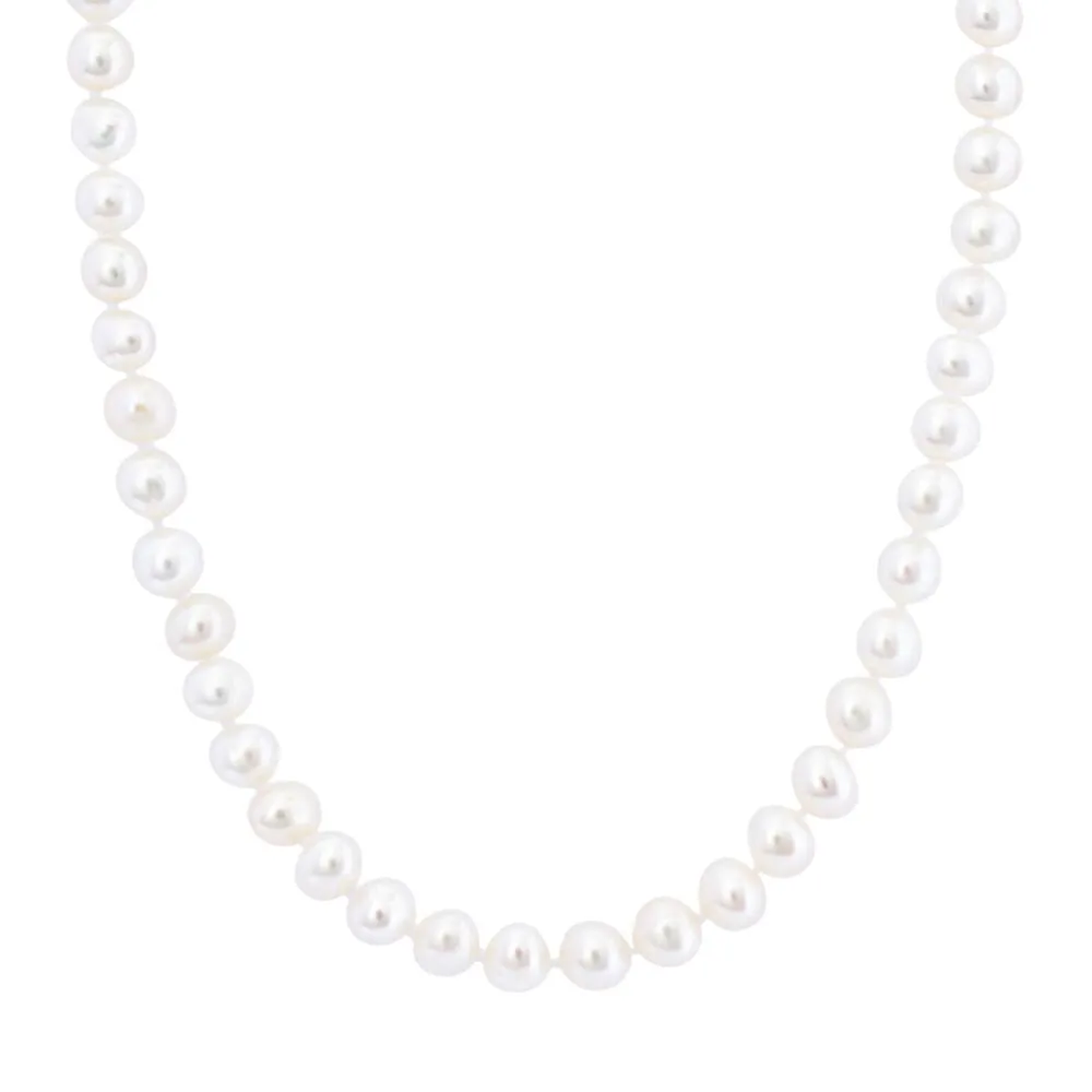 Collana Gabrielle Oro Bianco 375/1000 Perla D'Acqua Dolce Bianco 45 cm 1413433