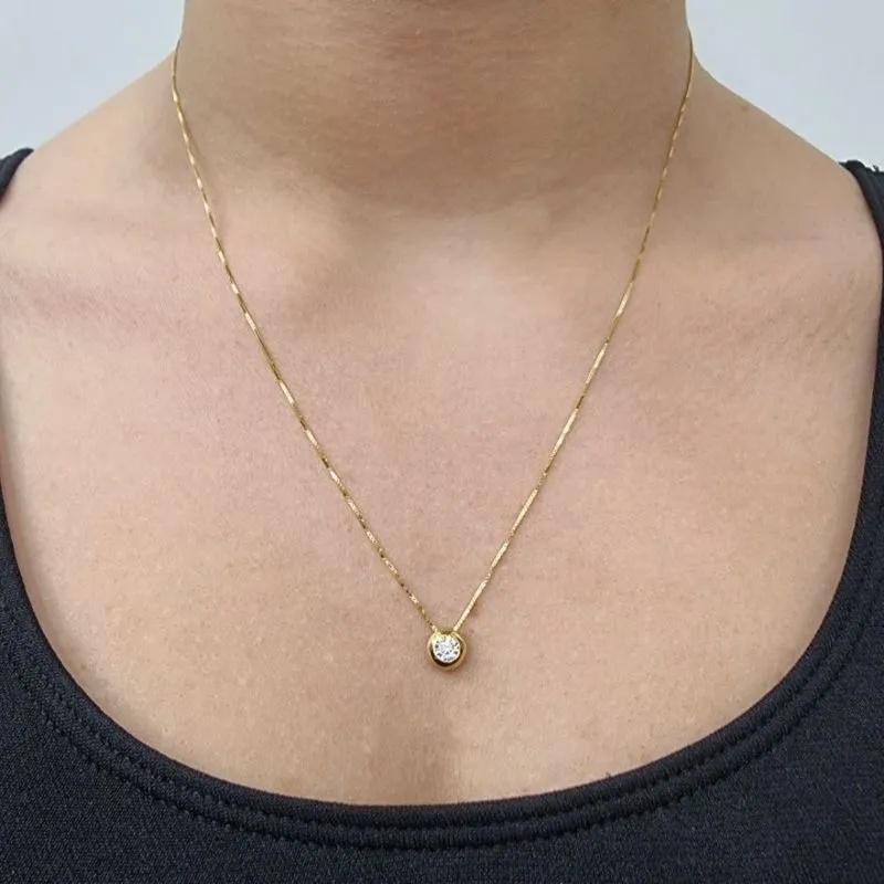 Collana Punto Luce da Donna in Oro Giallo 18kt