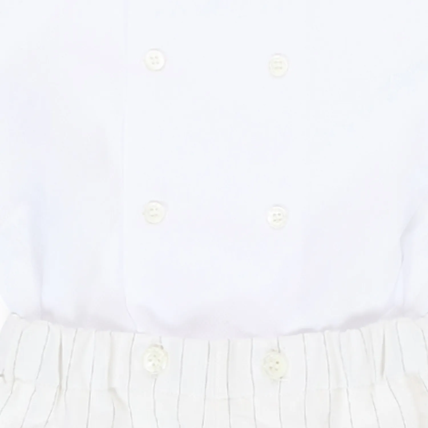 Completino Due Pezzi Bianco E Panna Bambino Bebè