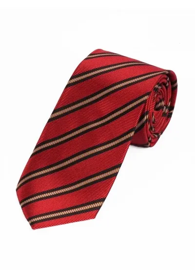 Cravatta business elegante motivo a righe rosso notte nero rame