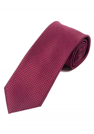 Cravatta Business Raffinata Struttura a griglia Asfalto Nero Medio Rosso