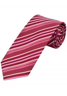Cravatta Optimum Design a righe Rosso Rosa Bianco