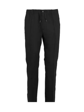 DANIELE ALESSANDRINI   PANTALONE NERO CON PINCES IN COTONE