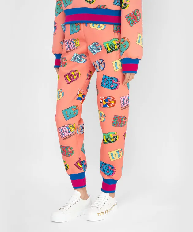 Dolce&Gabbana Joggers con stampa DG a contrasto FTCE6THSM8P