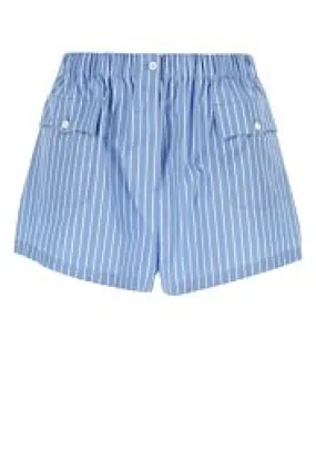 Embroidered poplin shorts    