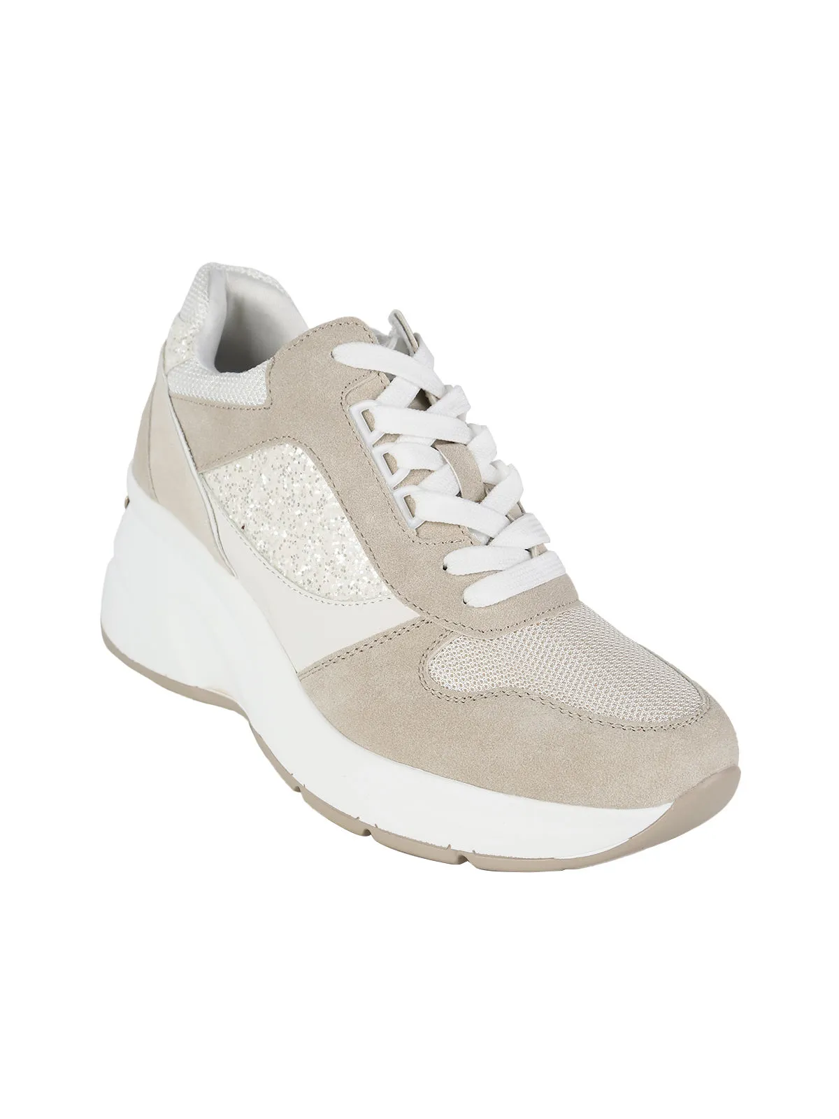 Gavi Baskets compensées et strass pour femme