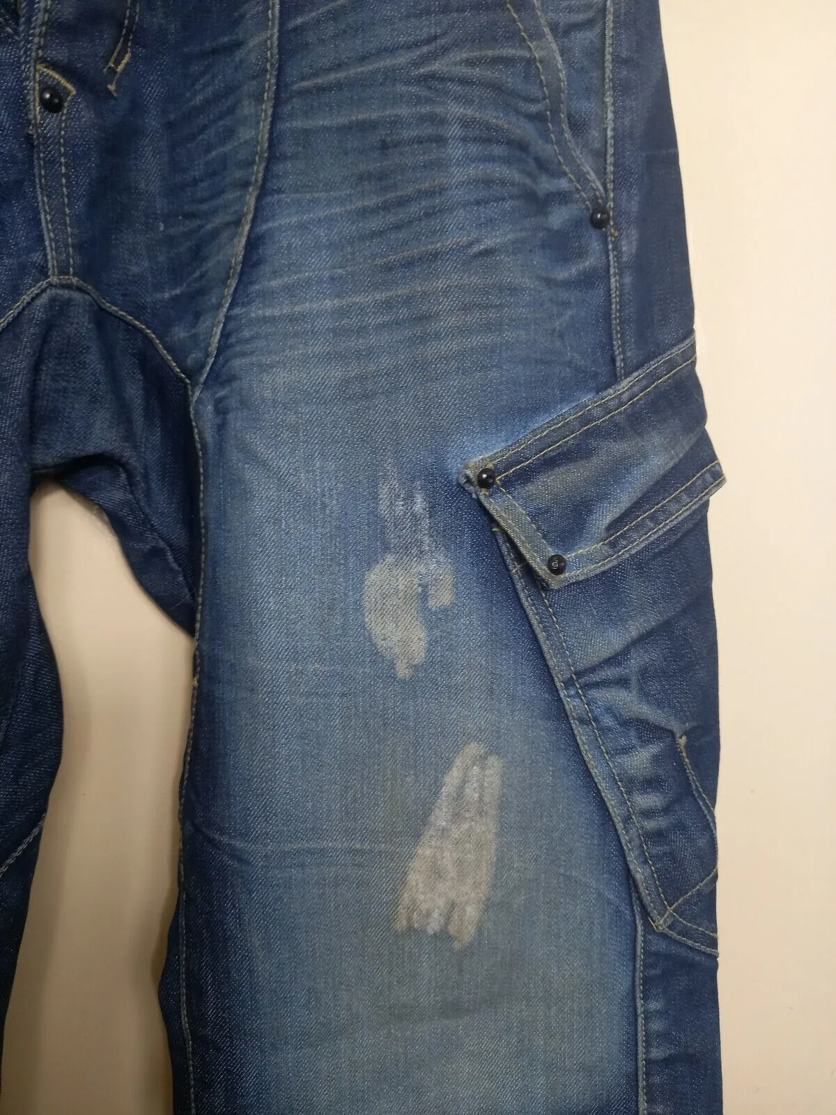 Jeans uomo LEBREVE denim taglia 30 lunghezza 32 blu lavato-
