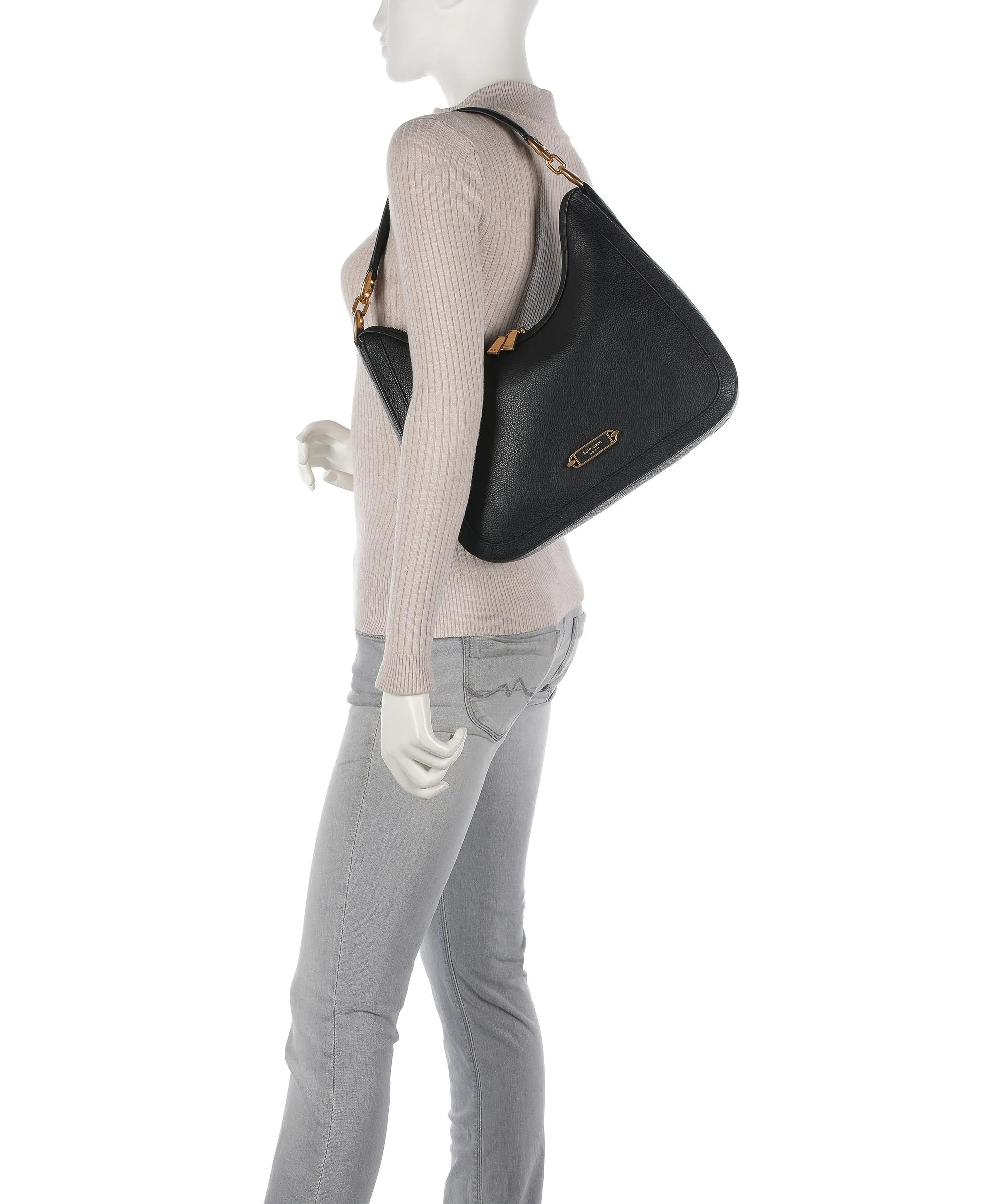  Kate Spade New York Gramercy Borsa hobo pelle granulata nero  