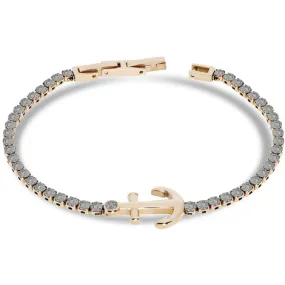 LIU JO Bracciale da uomo tennis in acciaio con ancora LJ