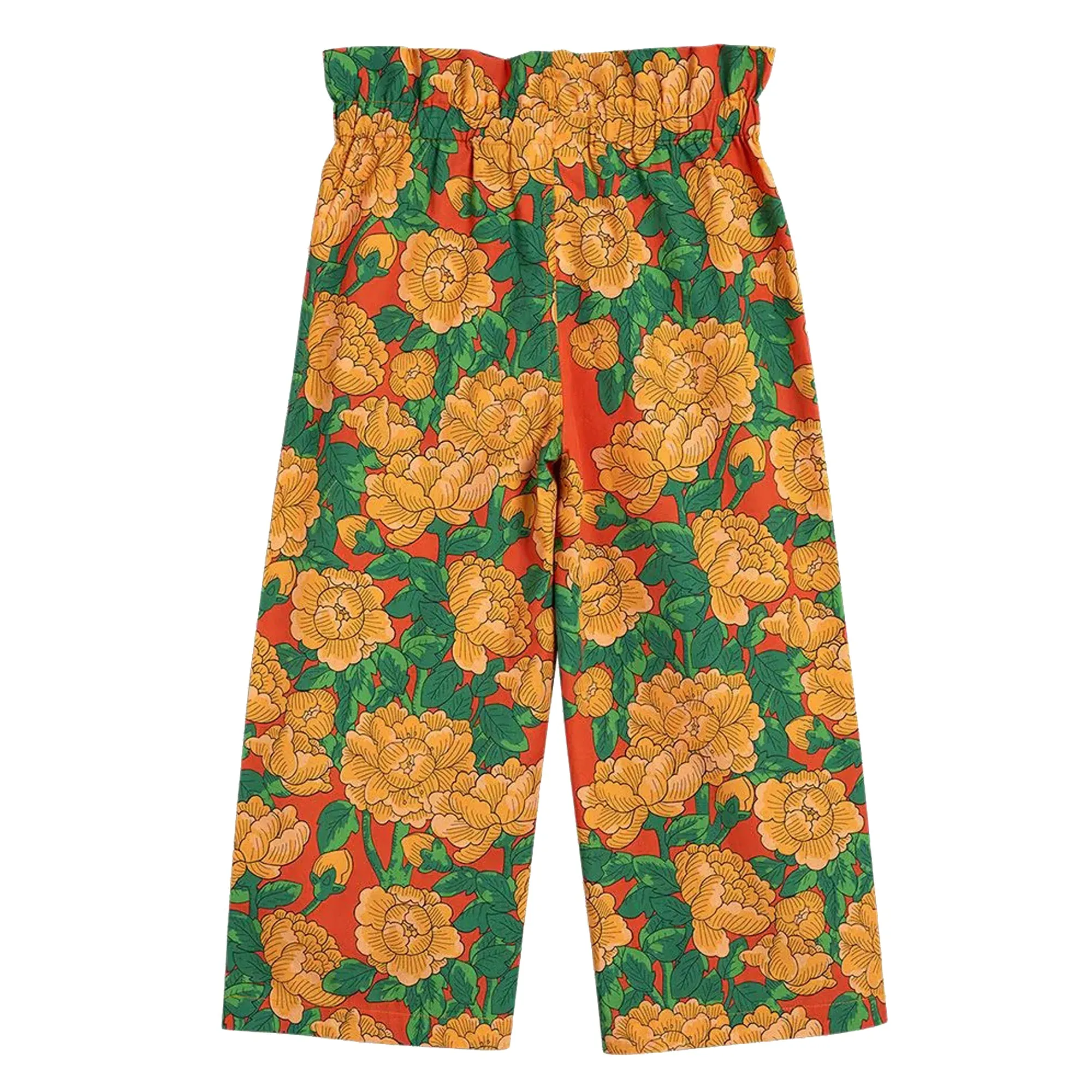 Mini Rodini pantalone bambina stampa fiori in cotone organico