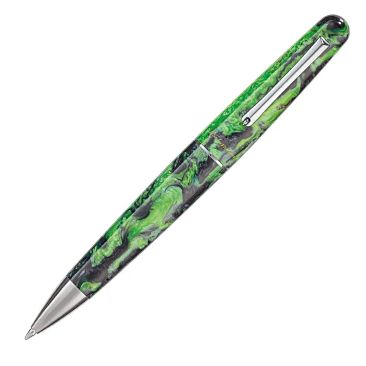 Montegrappa Elmo 01 Fantasy Blooms penna a sfera, Black Star Calla Lily verde
