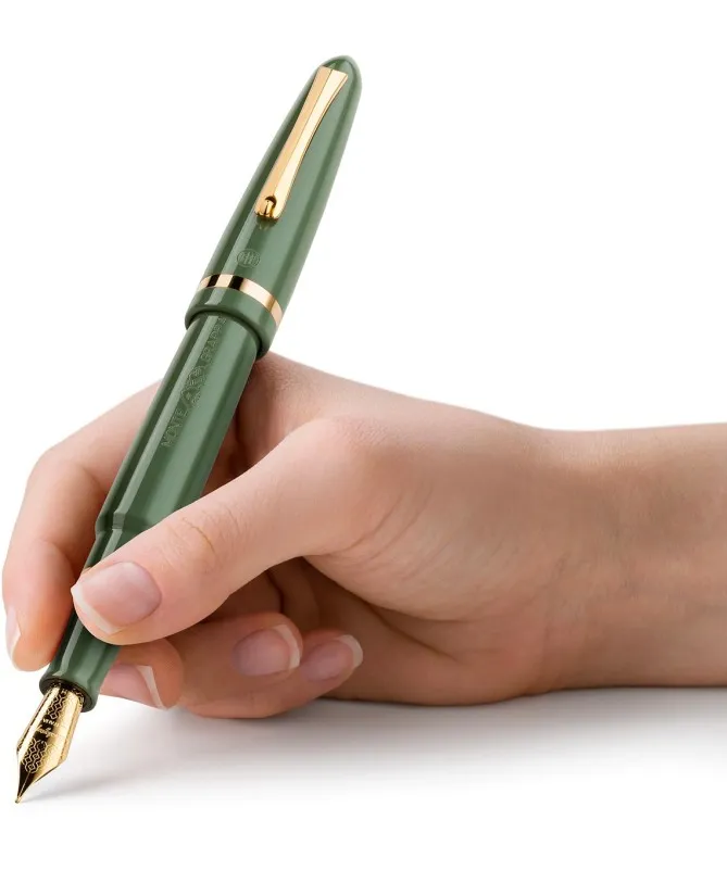 Montegrappa Venetia penna stilografica, pennino acciaio M, verde lagoon green