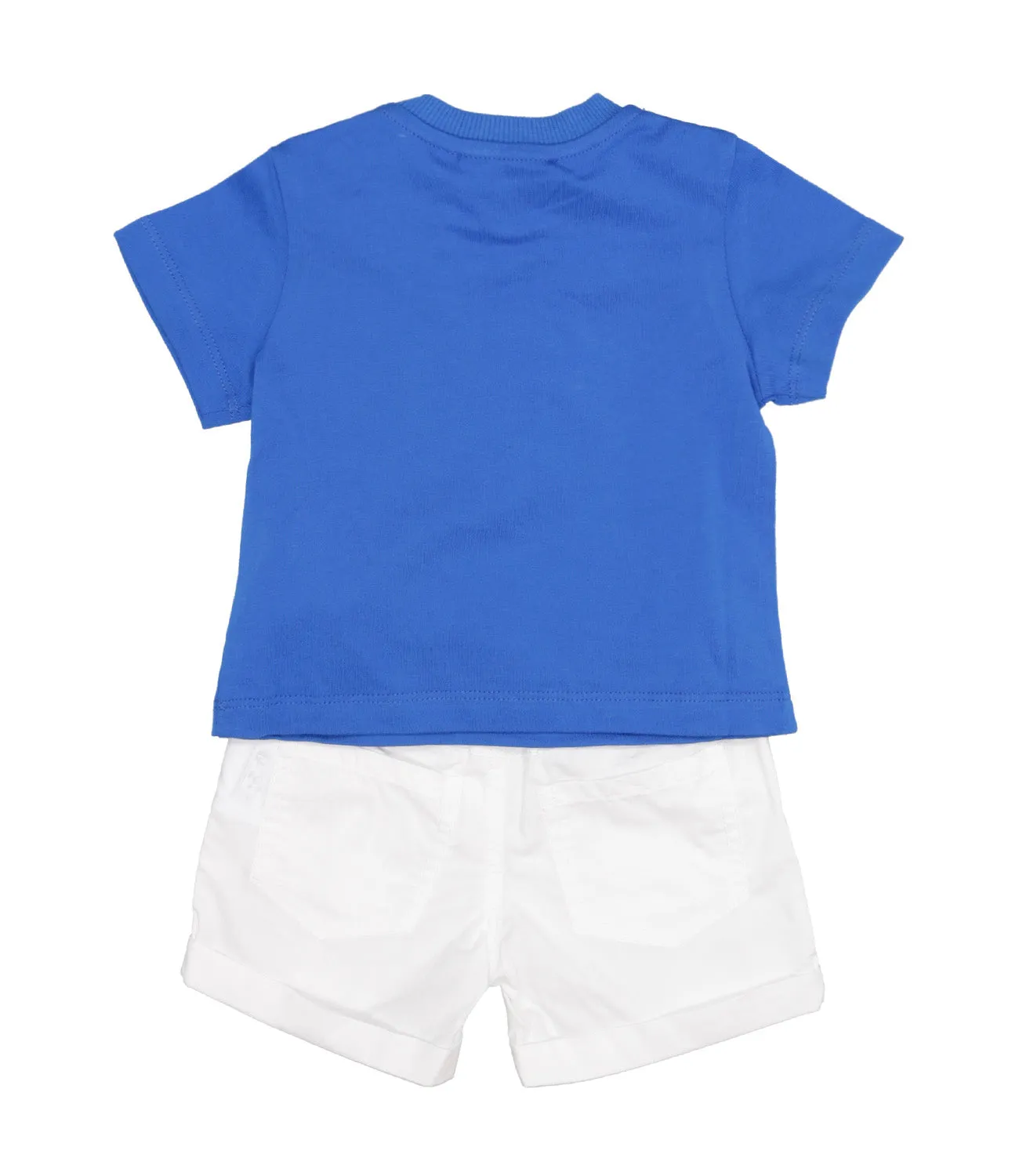 Moschino Baby | Set T-Shirt e Shorts Blu Royal e Bianco