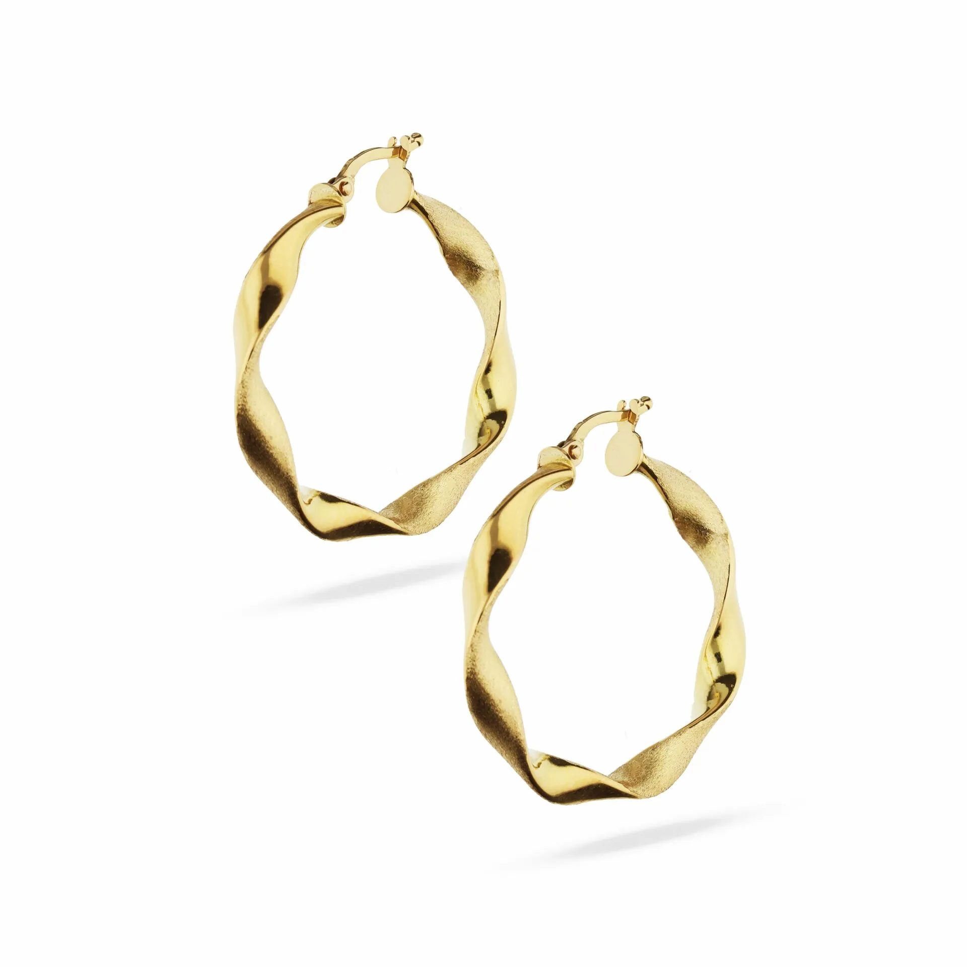Orecchini Cerchio Torchon Da Donna In Oro Giallo 18 kt