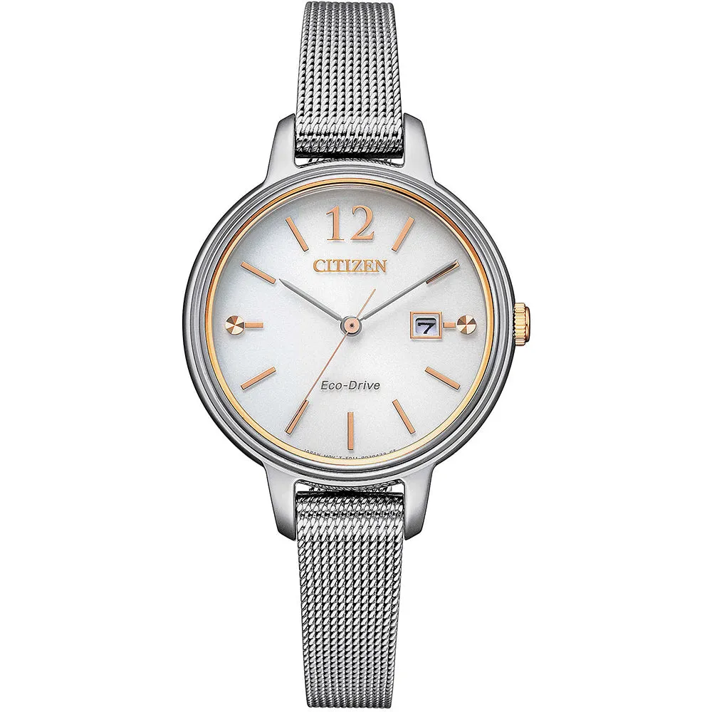 Orologio Donna Eco Drive Classic Bianco Rose Citizen
