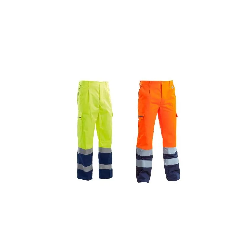 Pantalone da Lavoro Multitasche Alta visibilità 100% cotone P&P Loyal AVB02 204