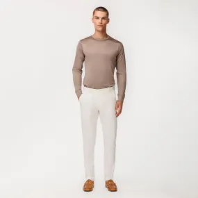 Pantalone Di Lino Bianco 