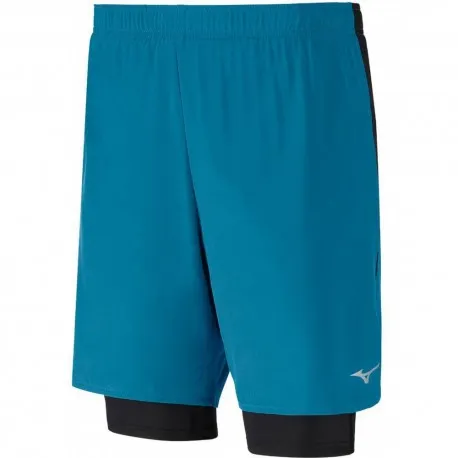 PANTALONE MIZUNO ALPHA 2IN1 7.5 SHORT uomo T Tile Black