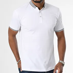 Polo manica corta Slim bianco nero