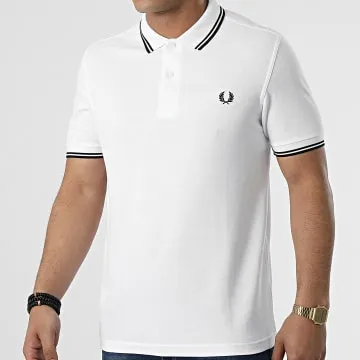 Polo manica corta Twin Tipped M3600 Bianco