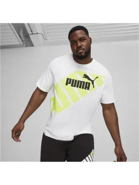 PUMA  T-SHIRT 678960 BIANCO/GIALLO