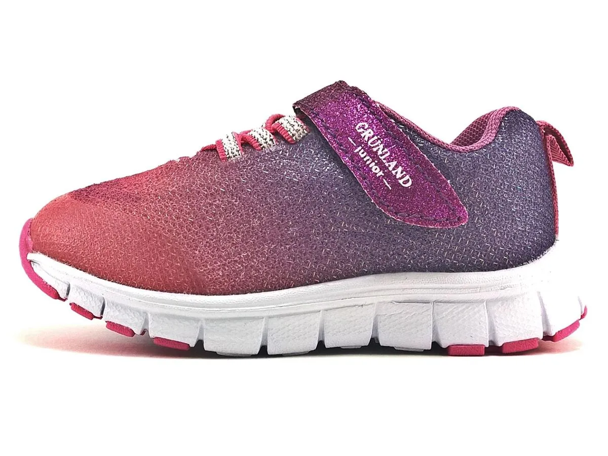   Sneaker Grunland Junior in tessuto brillantinato  