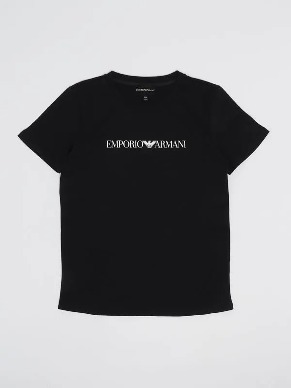 T-shirt bambino Emporio Armani in cotone Blu