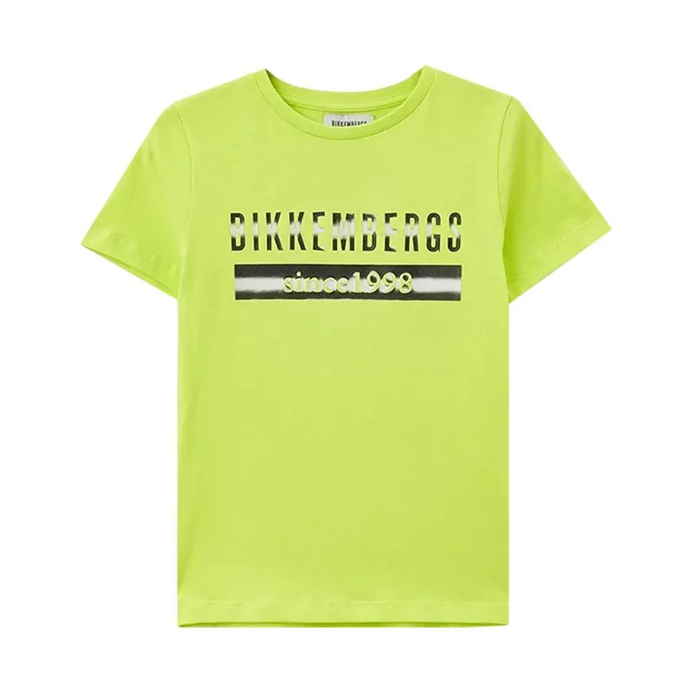  T-SHIRT BIKKEMBERG. GIALLO FLUO 