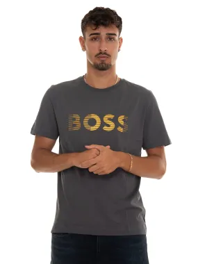 T-shirt girocollo TEE Grigio scuro BOSS Uomo