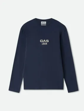 T-shirt Manica Lunga Gas - Navy Blu